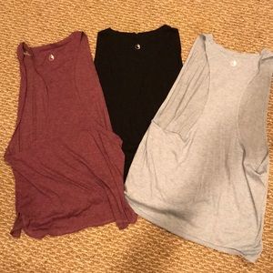 Ic4Zone cotton razor back workout tops Large